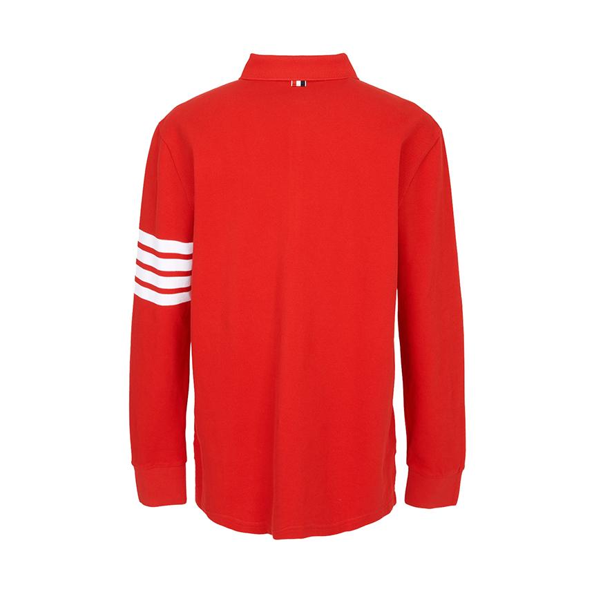 THOM BROWNE Men’s Long Sleeve Polo T-Shirt MJP137G 07976 600