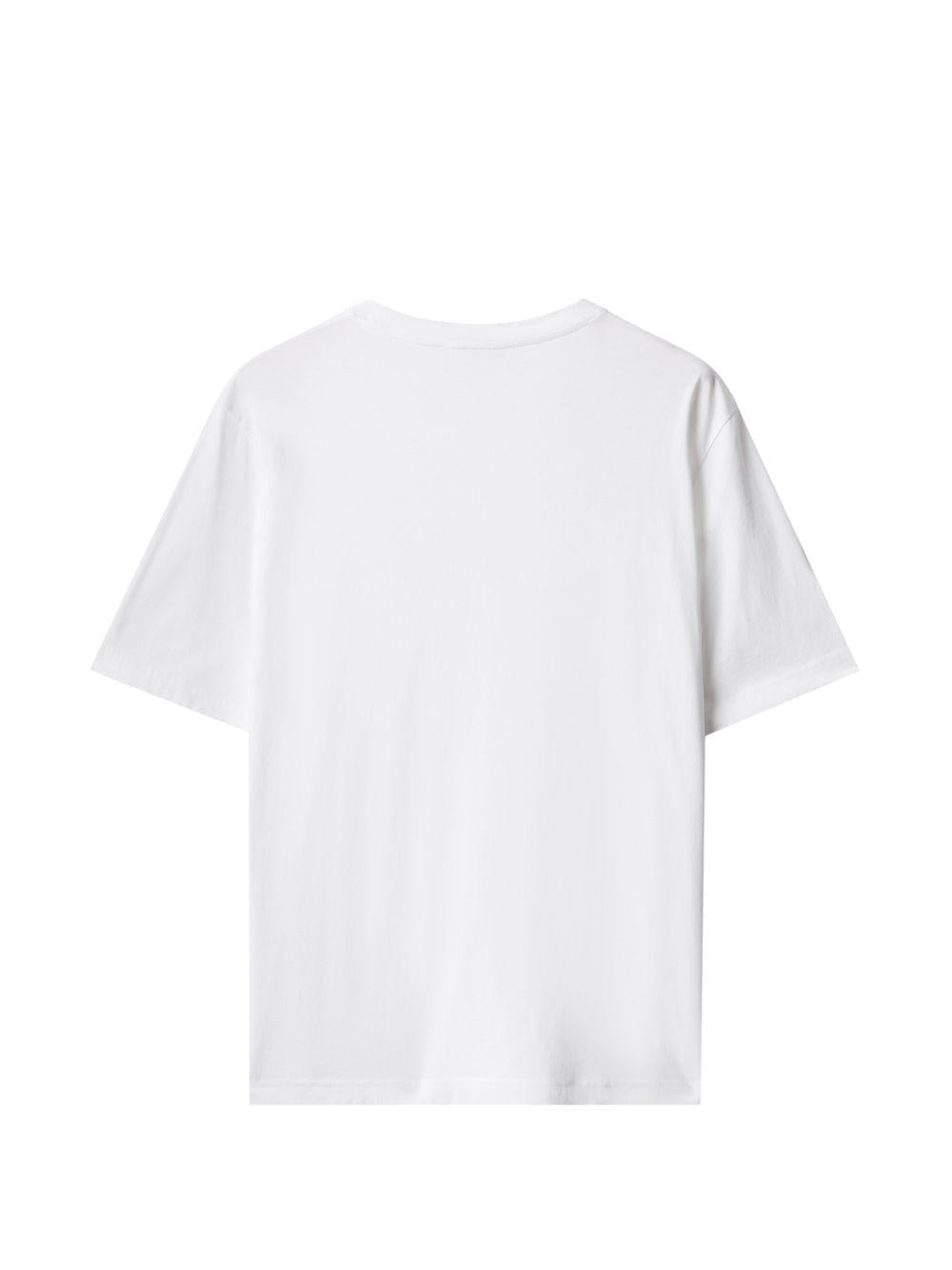 Maison Kitsune Short Sleeve Cotton T-Shirt White Men’s