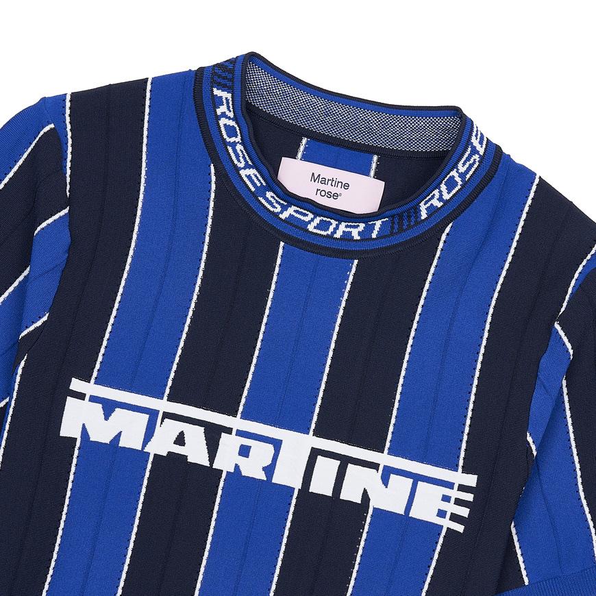 MARTINE ROSE Men’s Logo Print T-Shirt 959YA12500 BLU