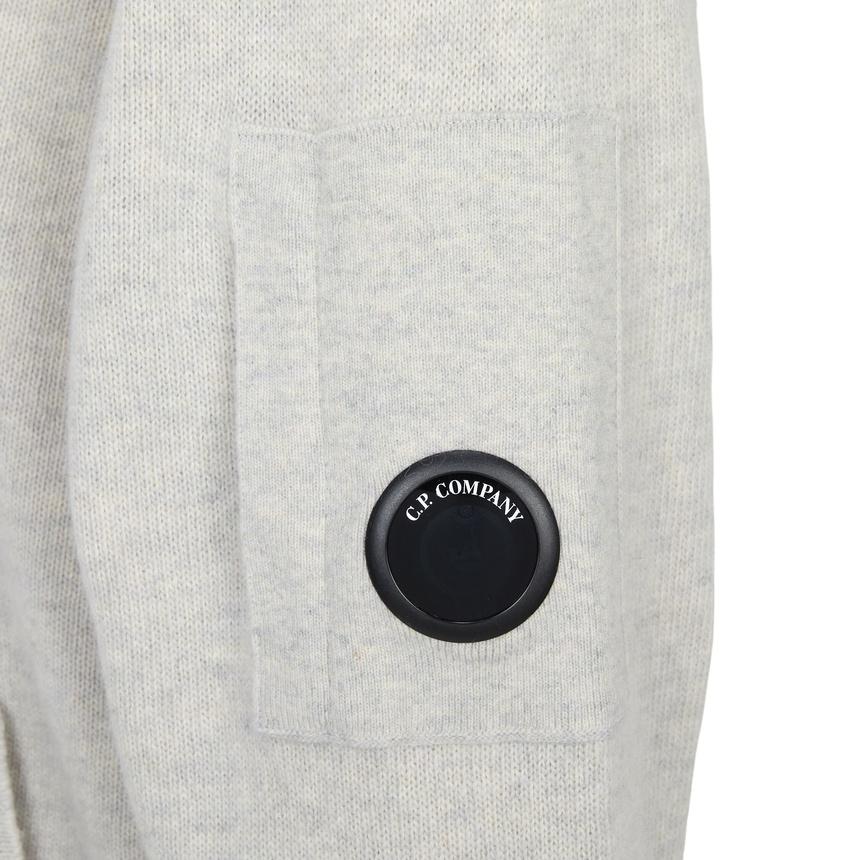 CP Company Men’s Zip-Up Knit Cardigan Navy