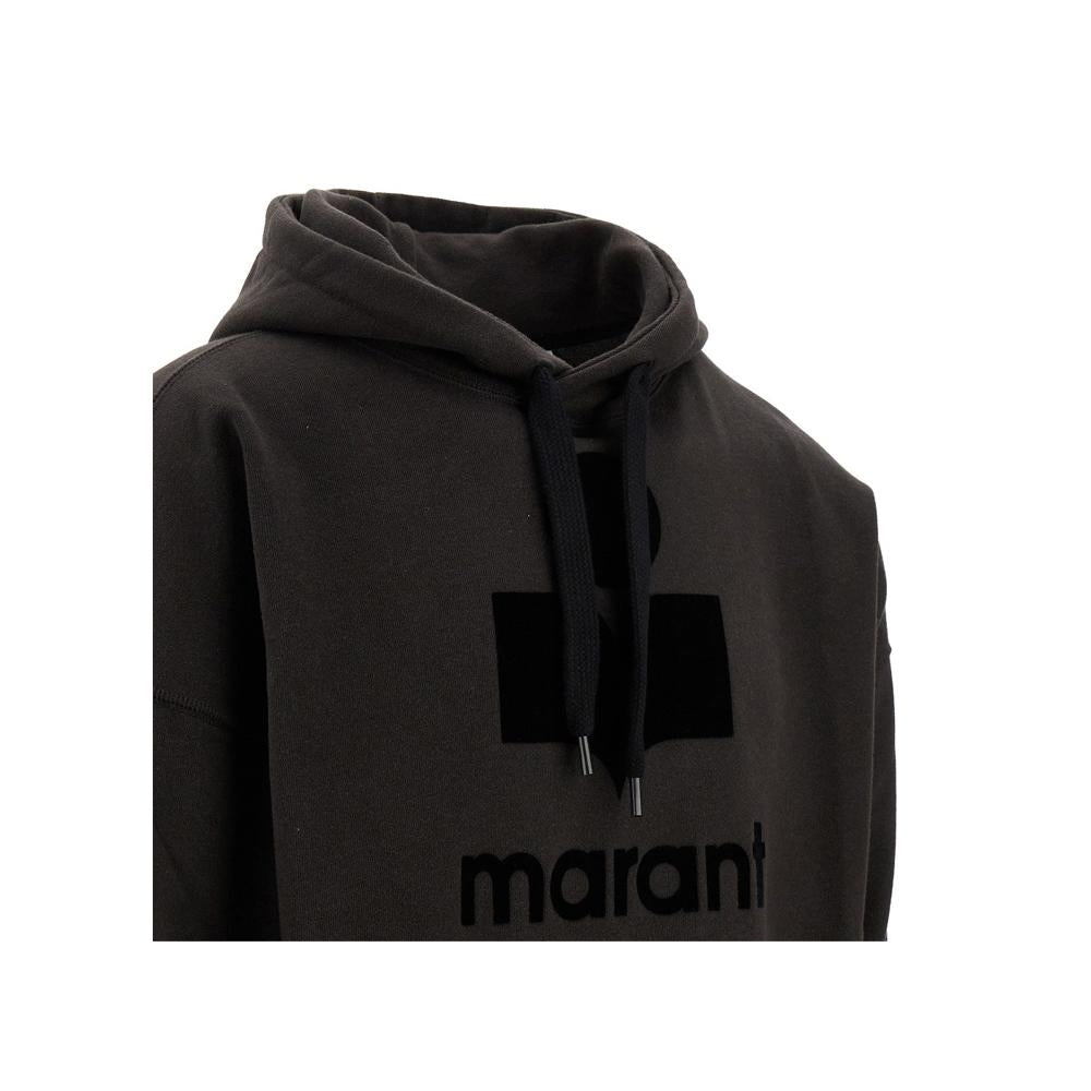 Isabel Marant MILEY Logo Hooded Sweatshirt Beige Cotton