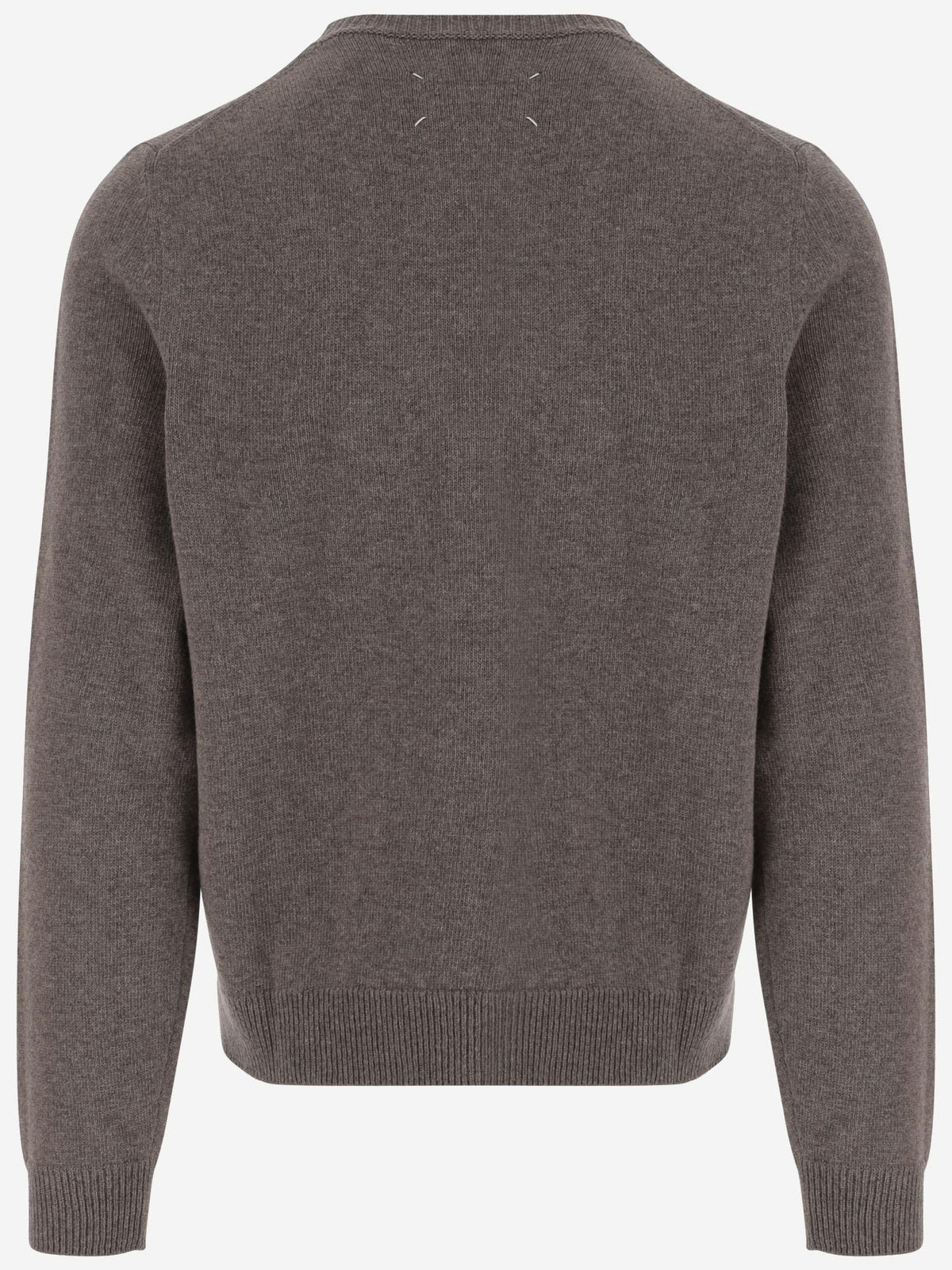 Maison Margiela V-Neck Knit Sweater Navy Wool Men