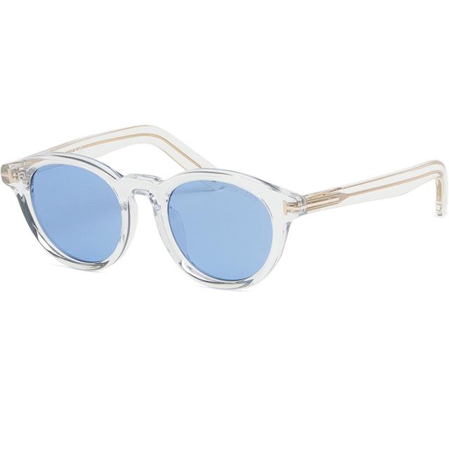 TOM FORD Blue Tint Transparent Acetate Asian Fit Sunglasses TF1123D 26V