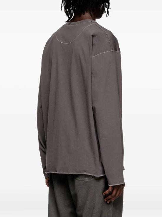 DIESEL Long Sleeve Sweatshirt Top for Men A194640NIAX93R GREY DOM
