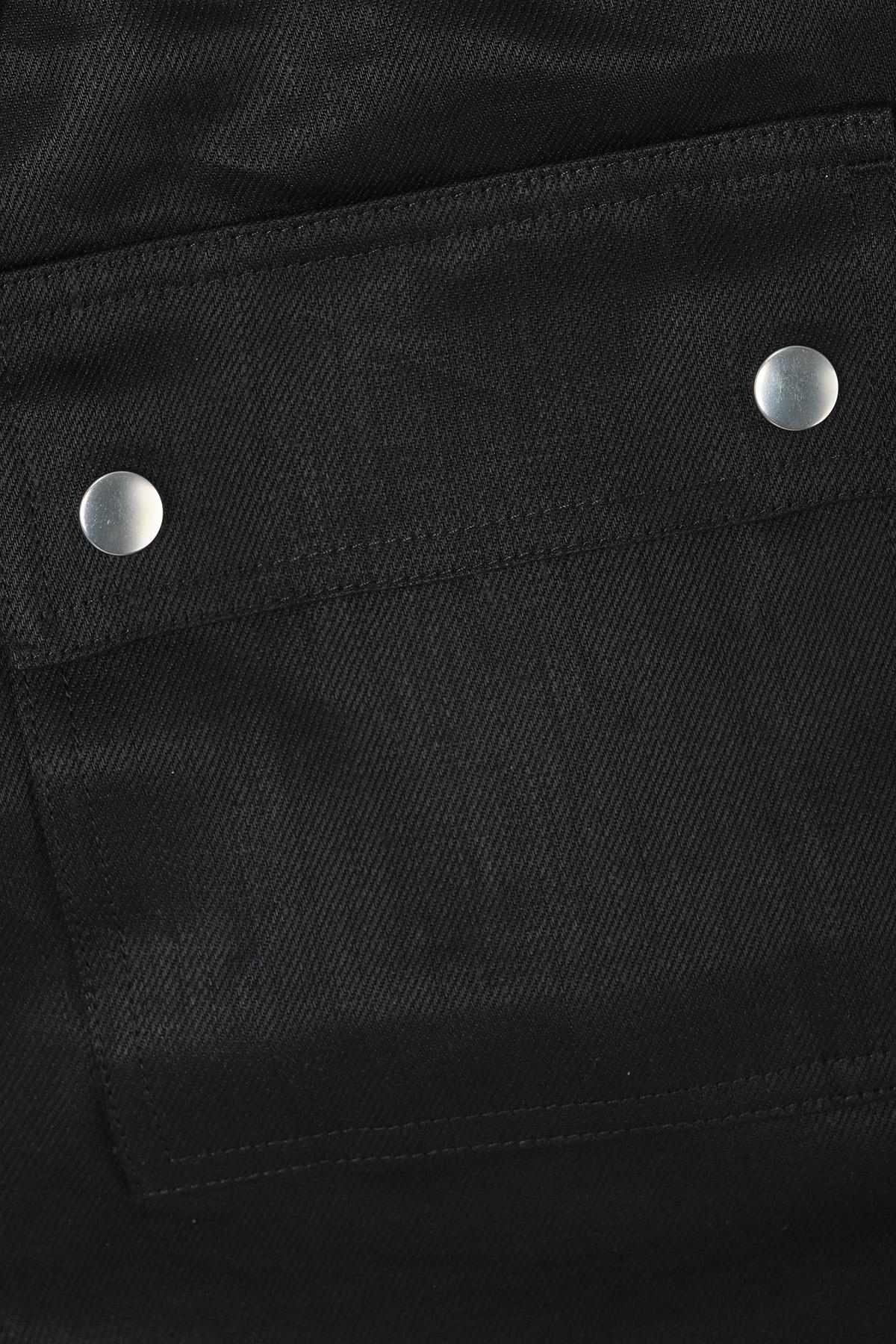 Rick Owens Black Coated Linen Twill Headon Joggers RU01E5368 TWL 09