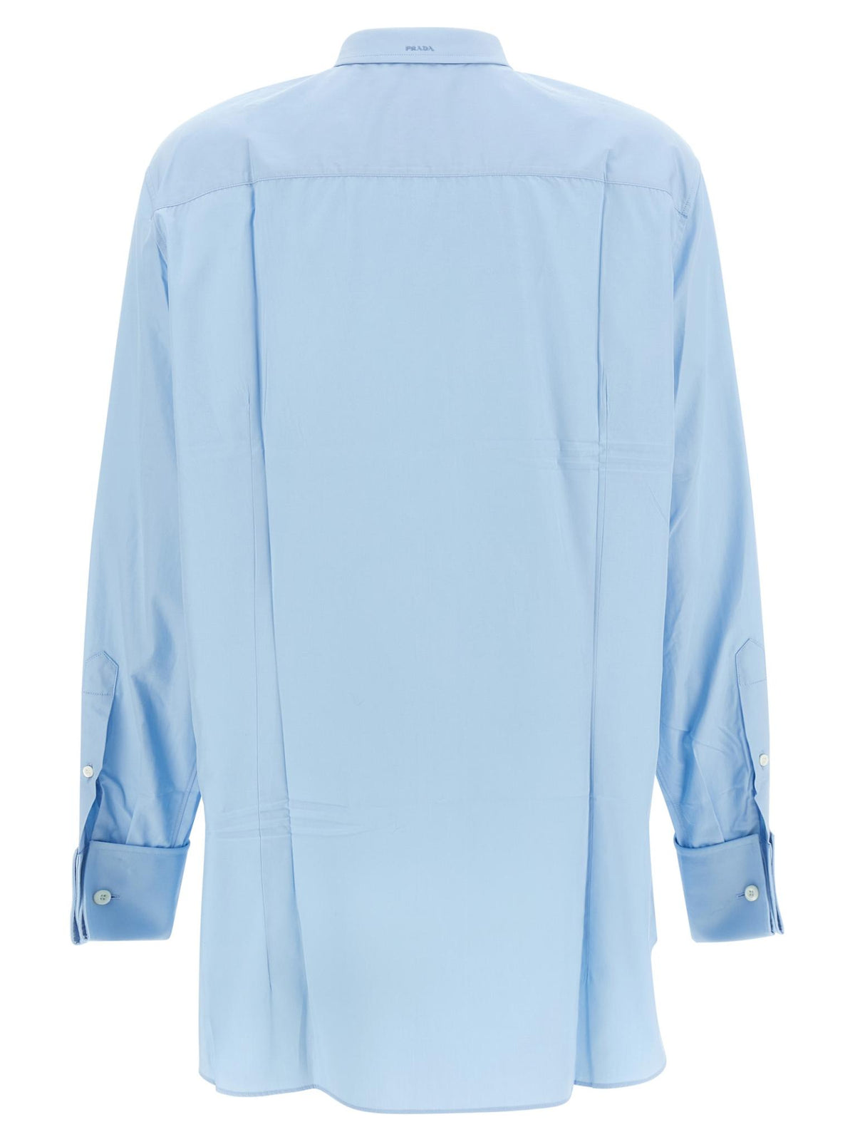PRADA Long Sleeve Button-Up Shirt Women’s White Cotton