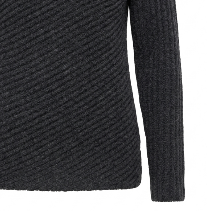 Toteme Twisted Rib Knit Sweater Women Charcoal 234 WRTWTP168