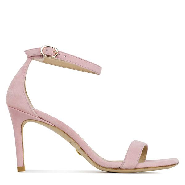 Stuart Weitzman Suede Curve 85 Wedge Heel Sandal SE134 SUE