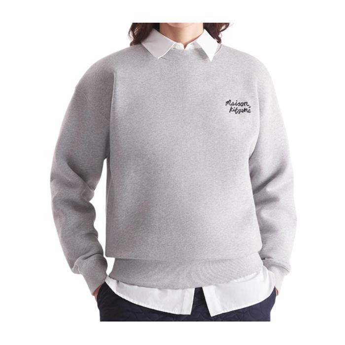 Maison Kitsune Handwriting Logo Sweatshirt Gray MW00314KM0321 O121