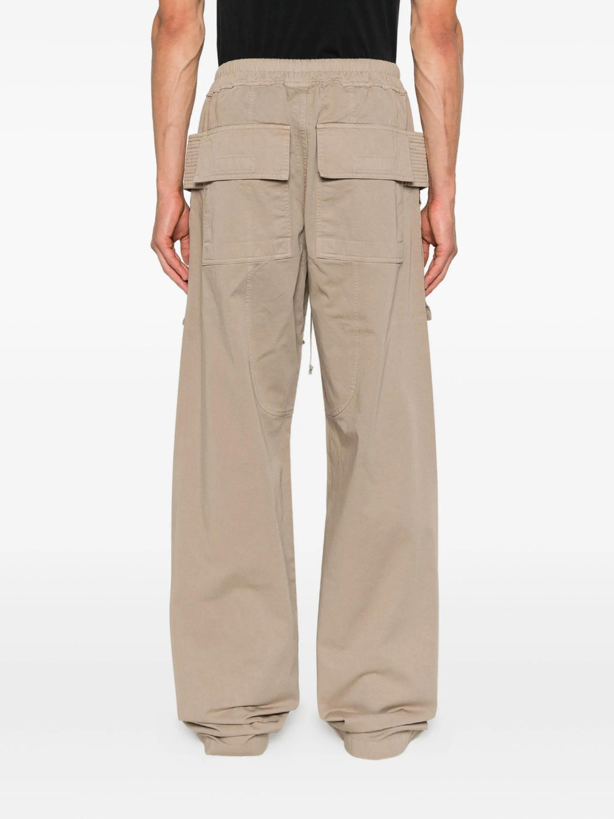 Rick Owens DRKSHDW Wide Creatch Cargo Pants Dirty Pearl Cotton Twill
