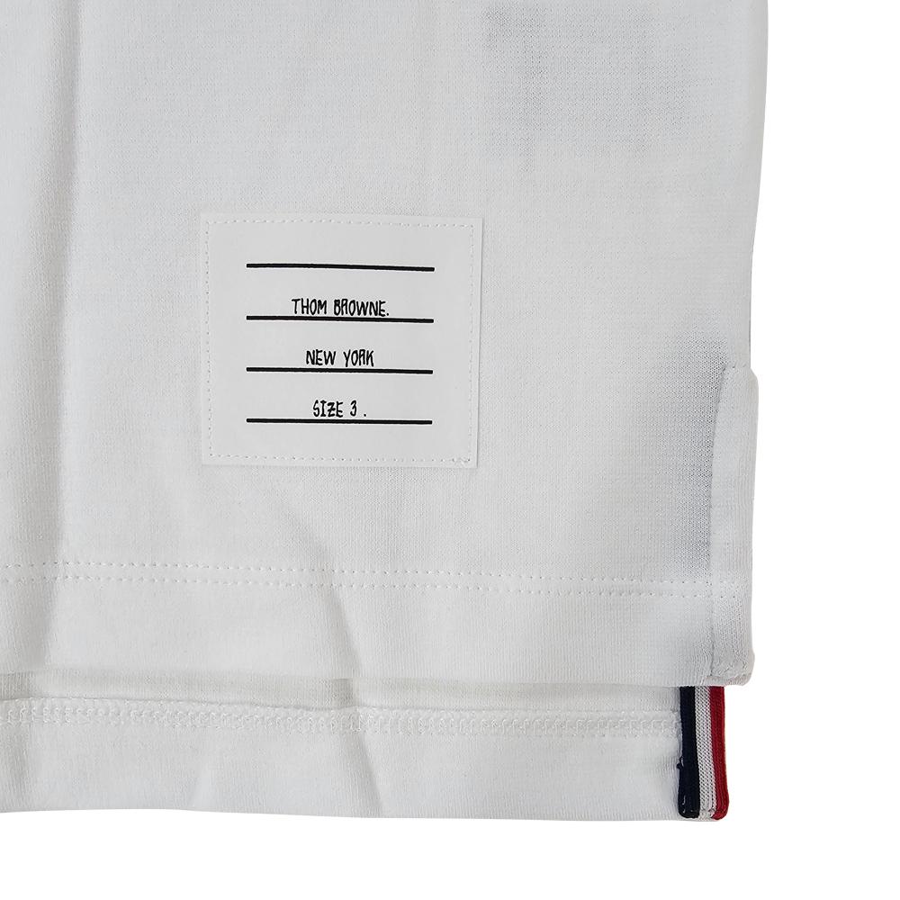 THOM BROWNE Oversized Milano Cotton Pocket T-Shirt White Men