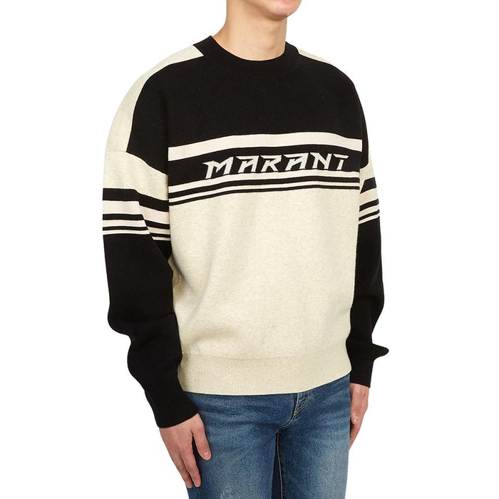 Isabel Marant Colby Men’s Round Neck Knit Sweater Black