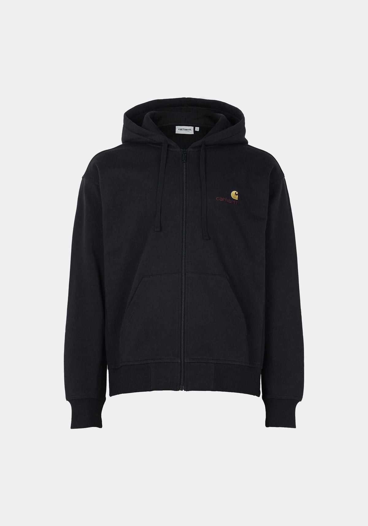 Carhartt Men's Black American Script Hooded Full-Zip Jacket I033063 89XX