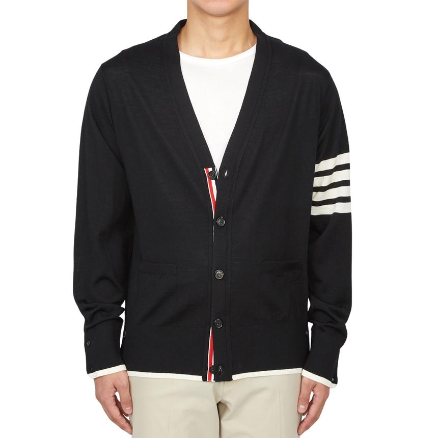 THOM BROWNE Men’s Wool Knit Cardigan MKC002D Y1014 001