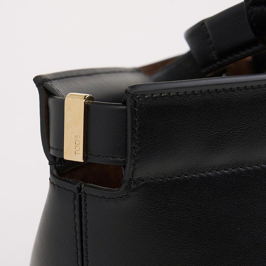 Tods Di Folio Leather Tote Bag Black Women’s XBWDBMA0250 ROR B999