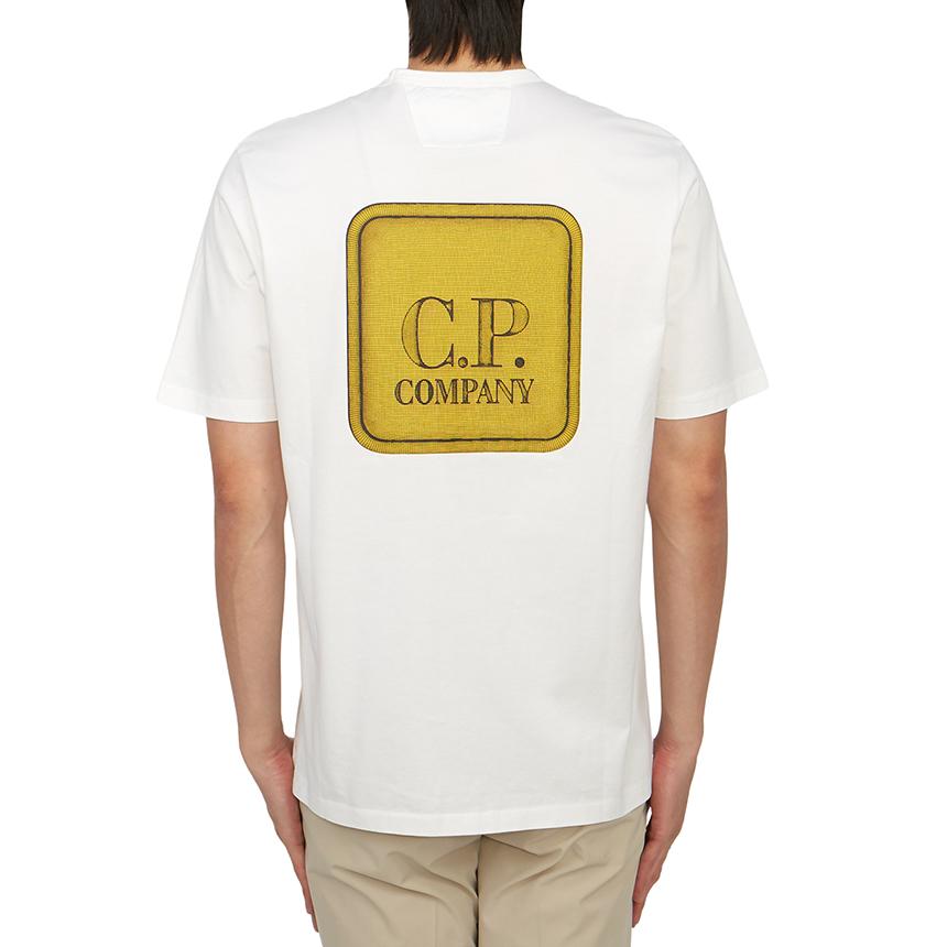 CP Company Men's Short Sleeve T-Shirt White Cotton