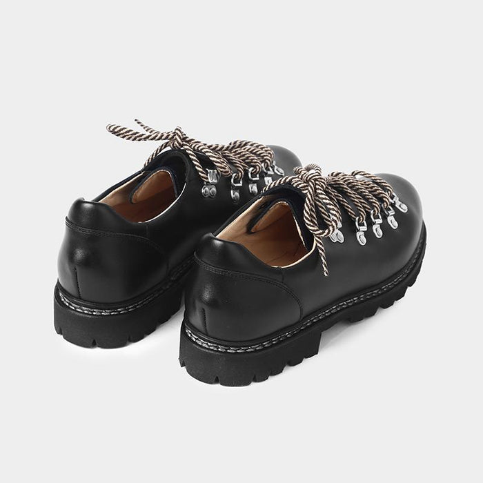 PARABOOT Clusaz Black Leather Oxford Shoes 218912 LIS NOIR