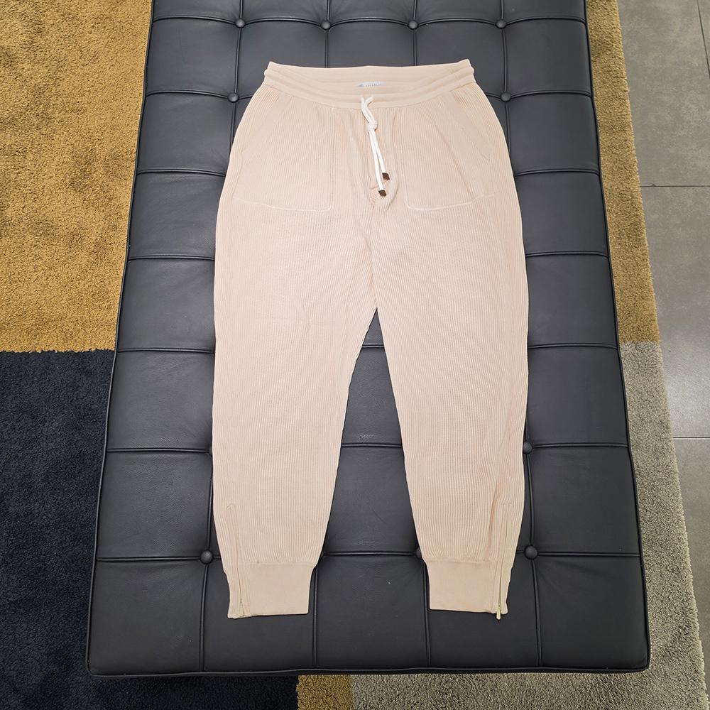Brunello Cucinelli Cotton English Rib Knit Zip Hoodie Vest Joggers Set