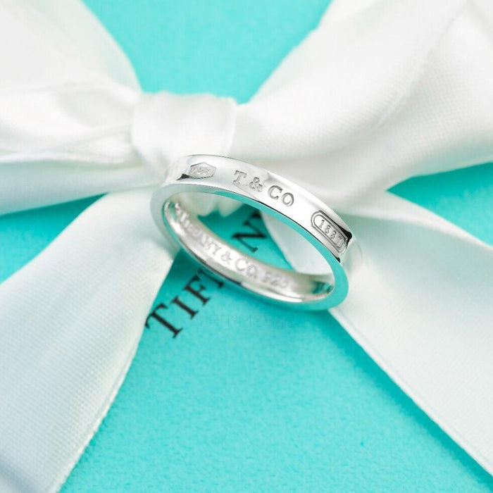 Tiffany & Co Sterling Silver 1837 Narrow Ring Unisex