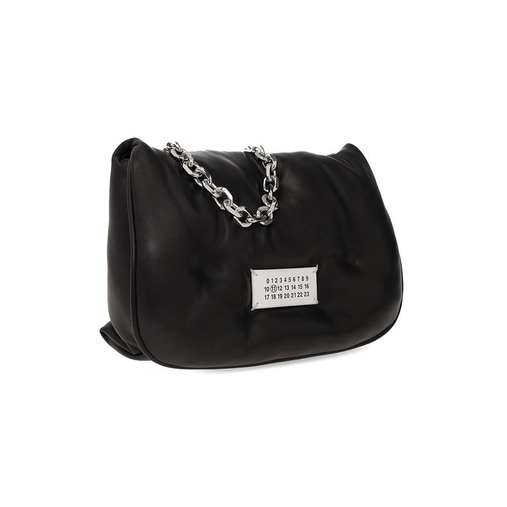 Maison Margiela Black Glam Slam Flap Chain Shoulder Crossbody Bag