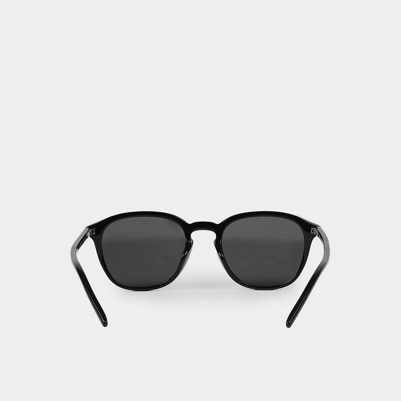 Saint Laurent Black Acetate Asian Fit Square Sunglasses 53mm