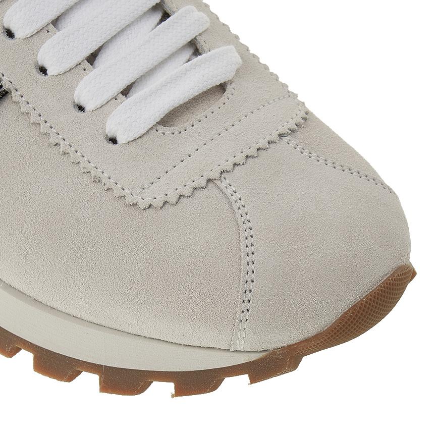 Brunello Cucinelli Shiny Tab Leather Low Top Sneakers Women’s MZSFG2110 C159