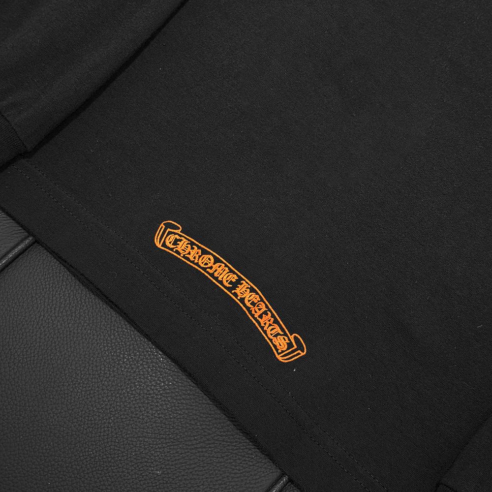 Chrome Hearts Cemetery Black Orange Long Sleeve T-Shirt