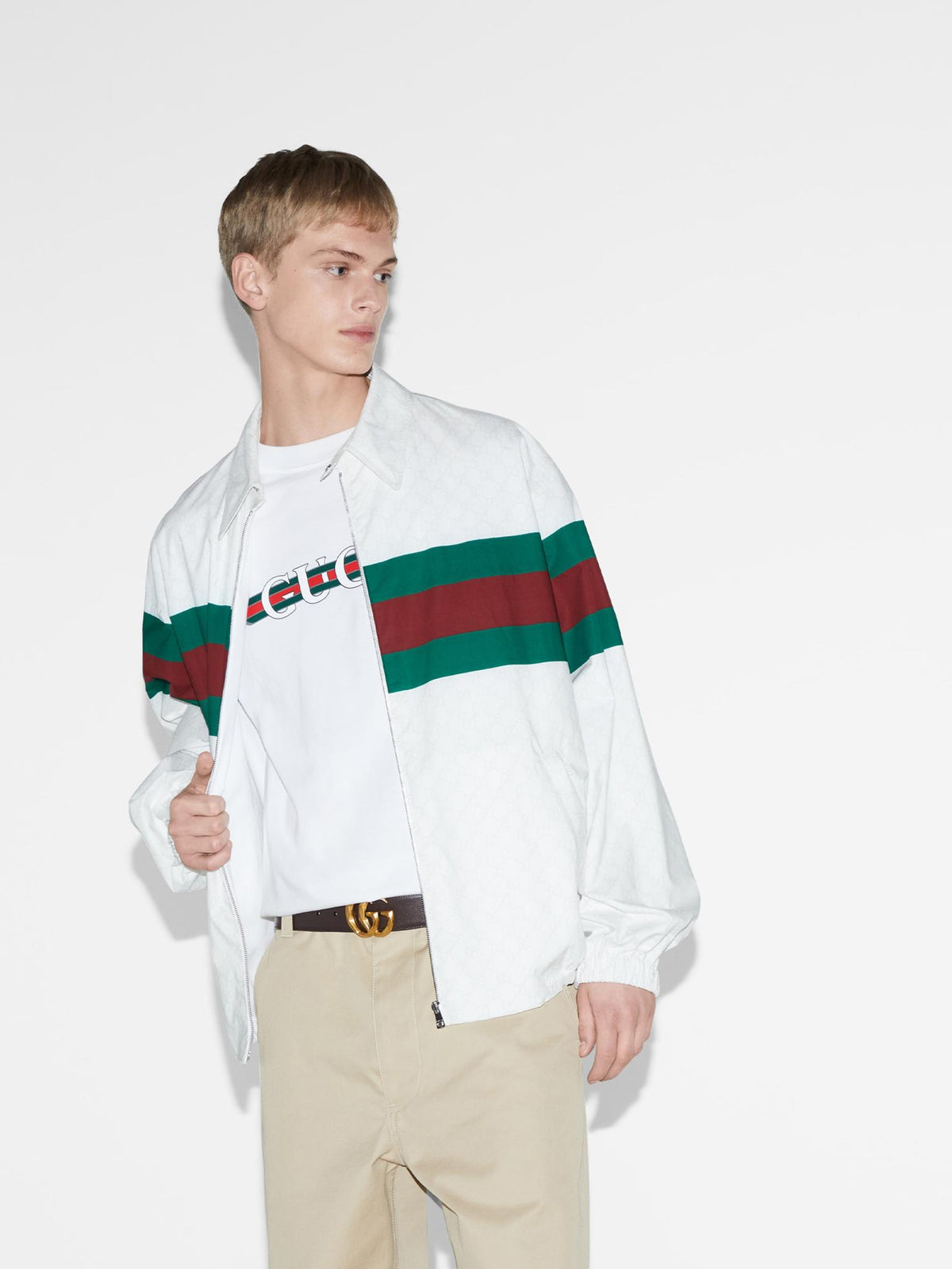 GUCCI Short Sleeve Logo Graphic T-Shirt Black Cotton Men