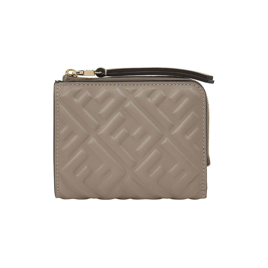 FENDI Slim Baguette Leather Compact Wallet for Women