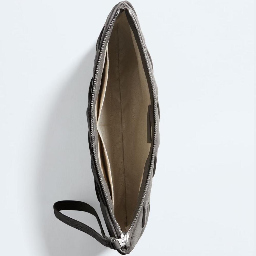 Bottega Veneta Large Diago Pouch Basalt Unisex Leather Clutch