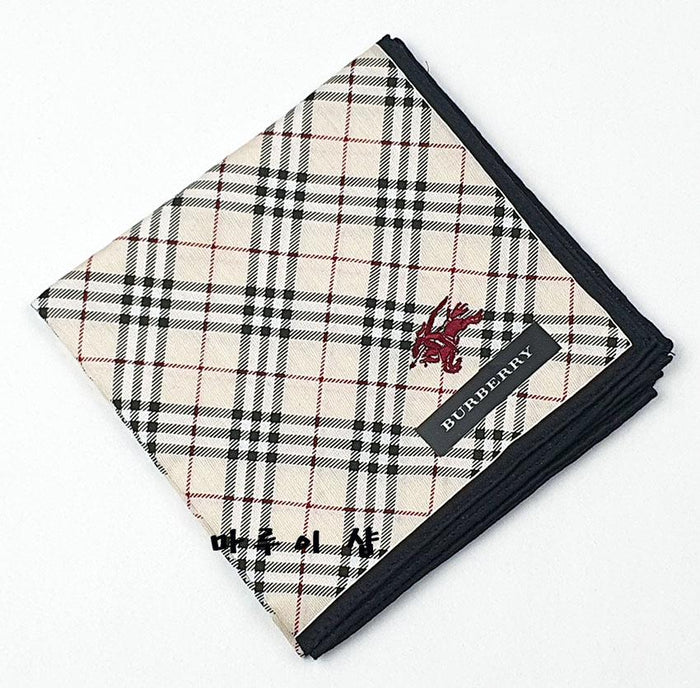 BURBERRY Red Nova Check Cross Logo Petite Scarf Unisex