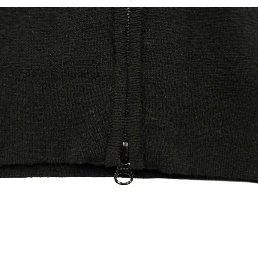 CP Company Black Lens Patch Hooded Knit Zip-Up Sweater