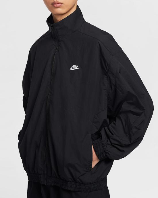Nike Men's Jacket Black Zip-Up Lightweight Jacket