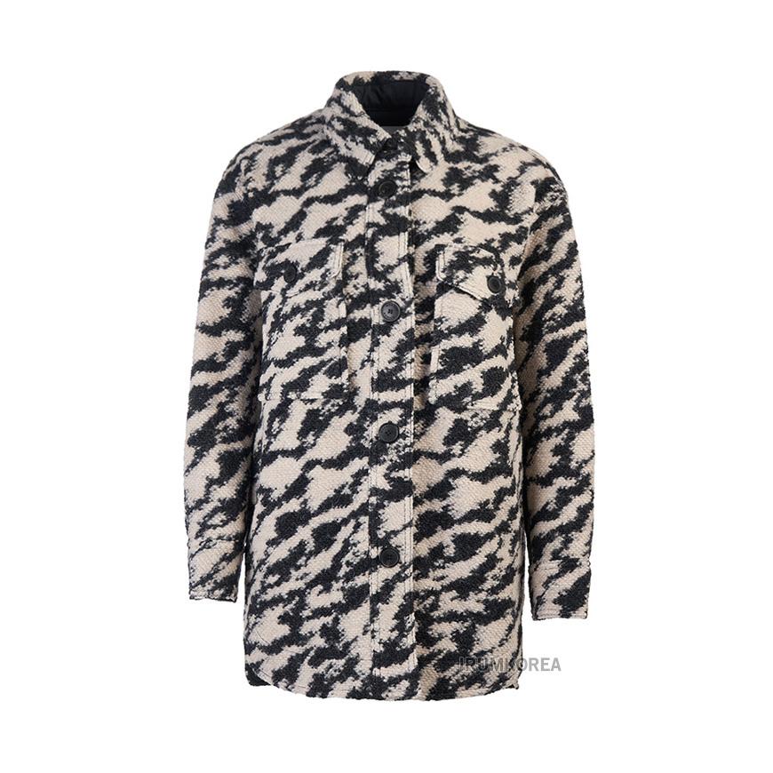 Isabel Marant Haveli Wool-Blend Coat Black/Beige Women