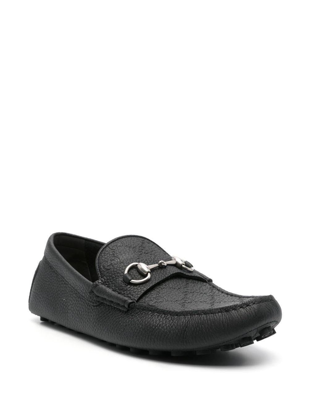 GUCCI Leather Loafers Black Men's Dress Shoes