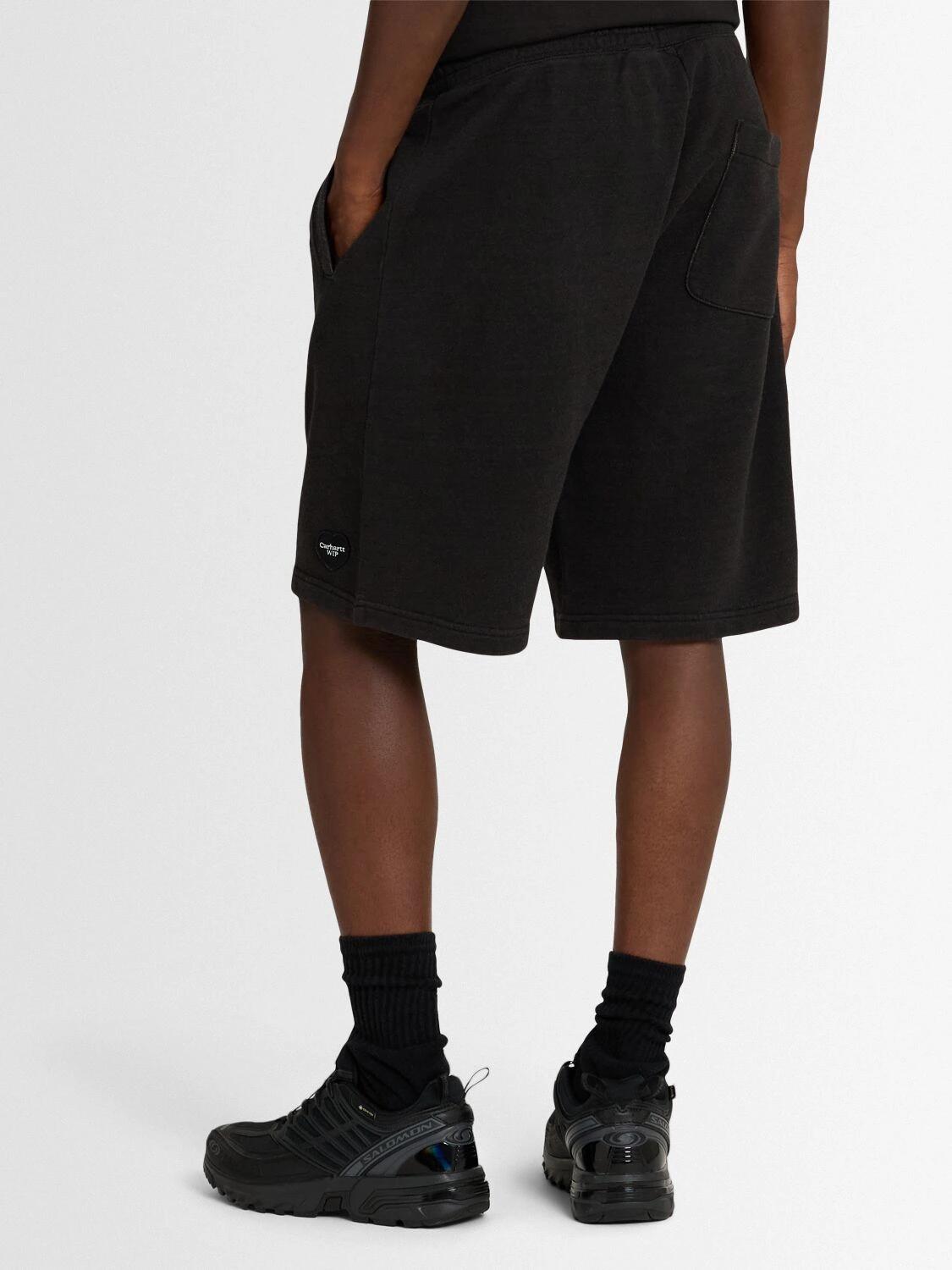 CARHARTT WIP Black Garment-Dyed INGO Sweat Shorts I034499 89GD