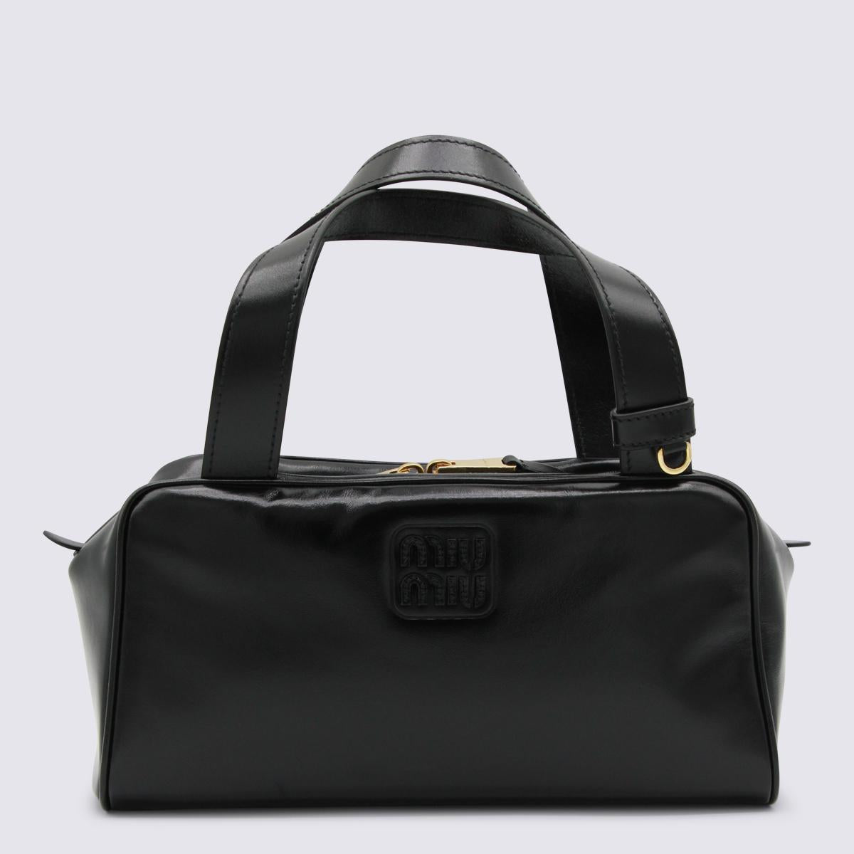 Miu Miu Black Leather Tote Bag
