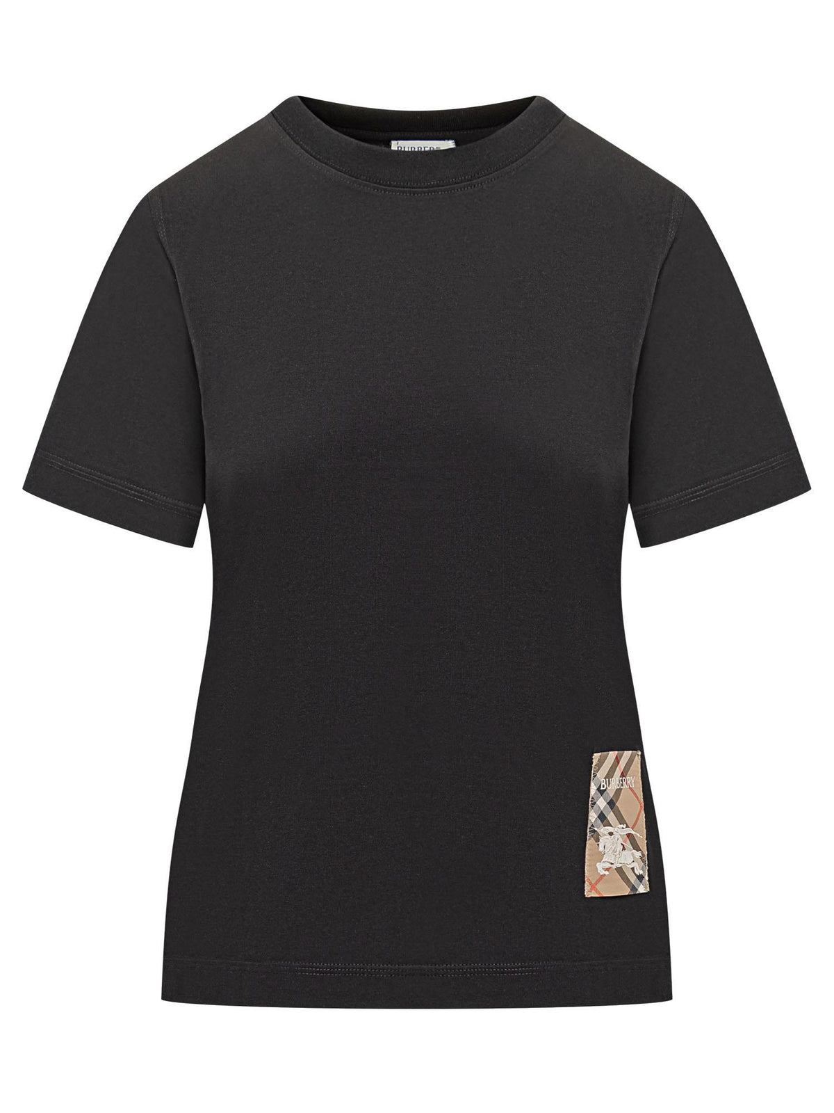 BURBERRY Black Short Sleeve Cotton T-Shirt