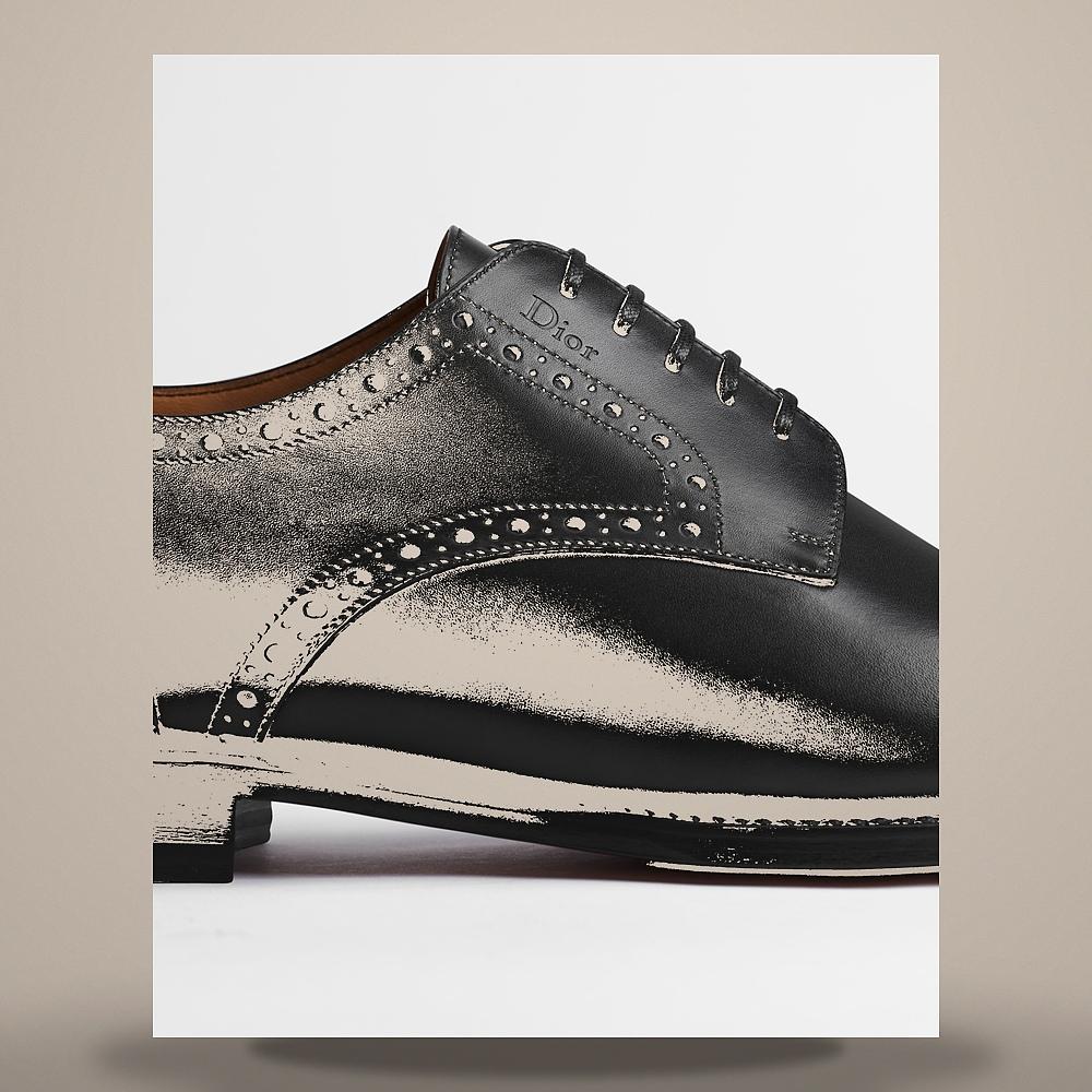 DIOR Black Smooth Calfskin Brogue Derby Pumps/Heels 3DE459ACB H900
