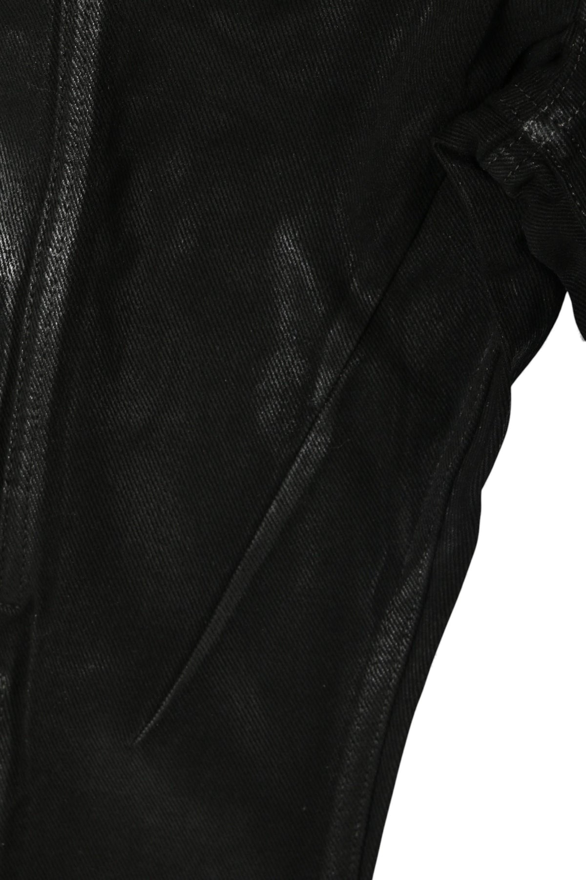 Rick Owens DRKSHDW Black Foil Denim Double Cargo Jeans DU01E3361 DCF 09