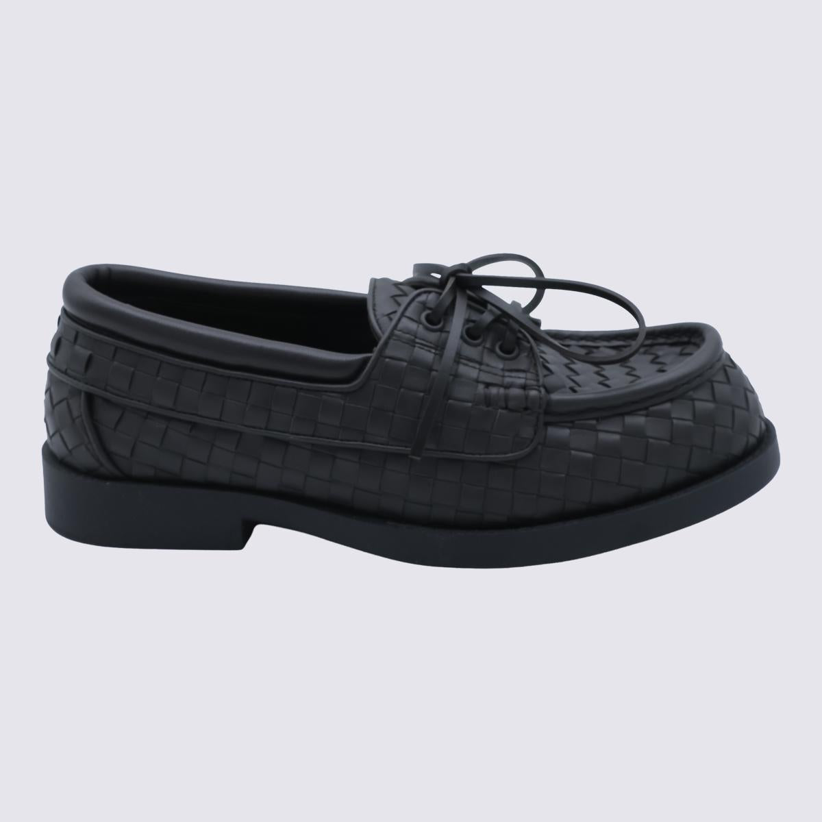 Bottega Veneta Black Leather Oxford Shoes