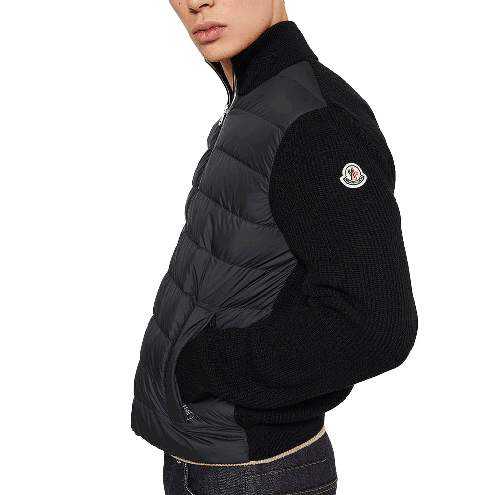 Moncler Men’s Black Padded Cardigan Jacket 9B00006