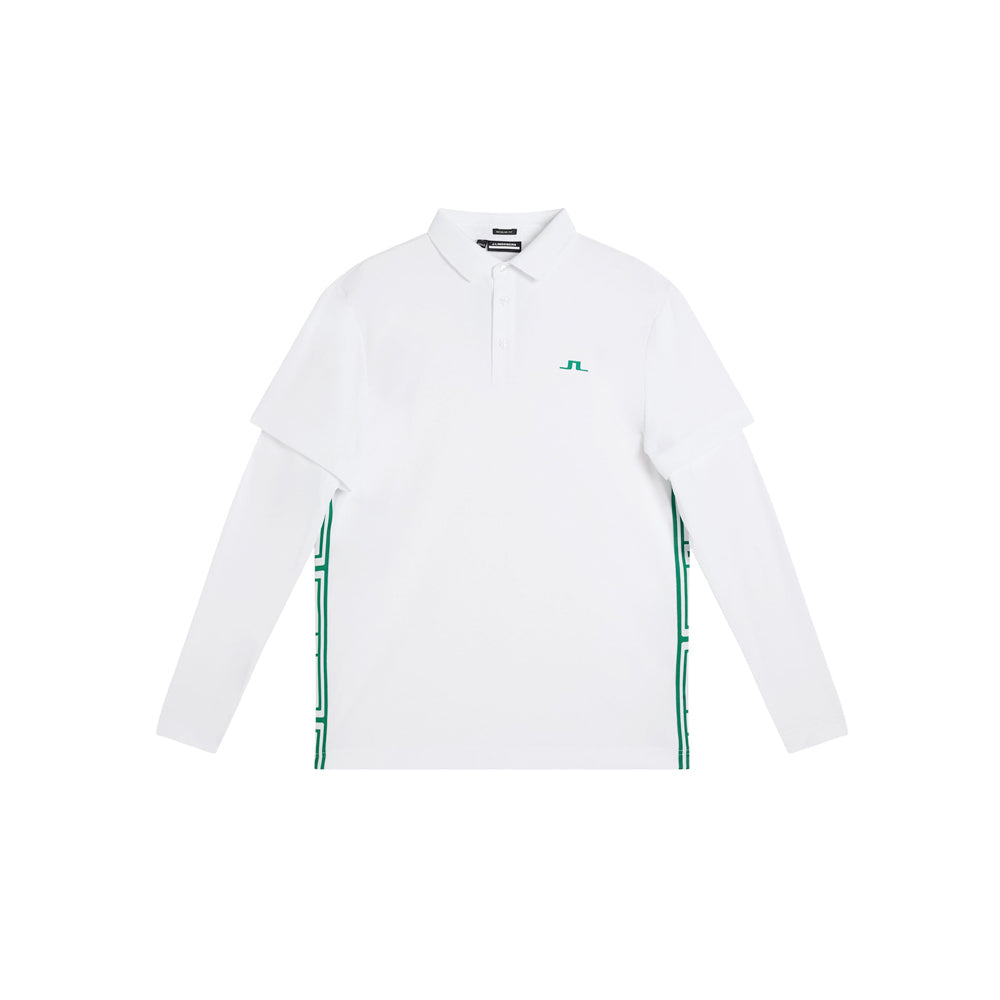 J LINDEBERG Liam Regular Fit Long Sleeve Polo T-Shirt White