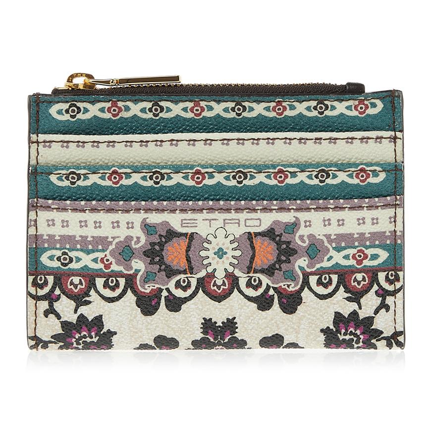 Etro Twister Leather Card Case Wallet for Women 1N497 2547 800