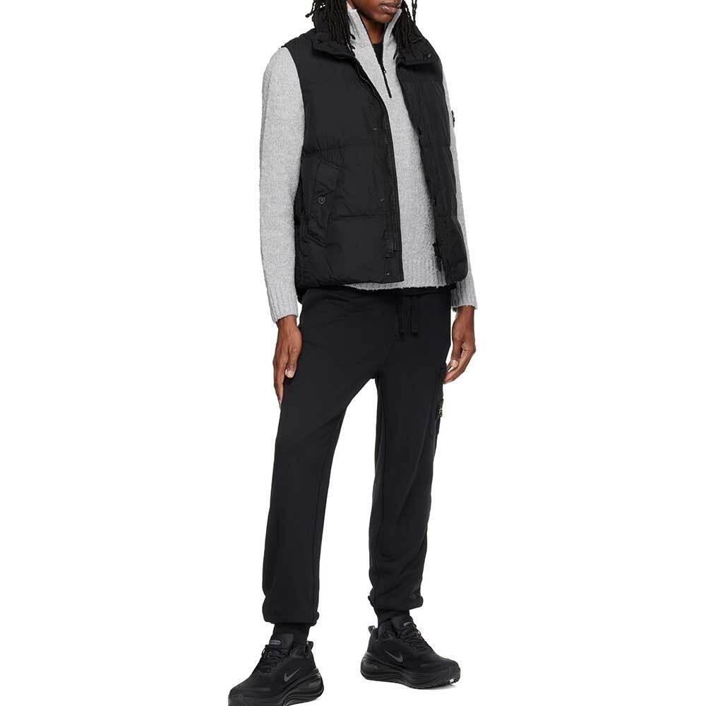 STONE ISLAND Wind-Resistant Down Puffer Vest Black Men’s