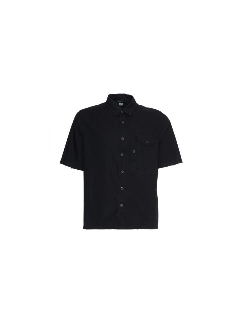 CP Company Poplin Short Sleeve Shirt Black Men’s Shirt
