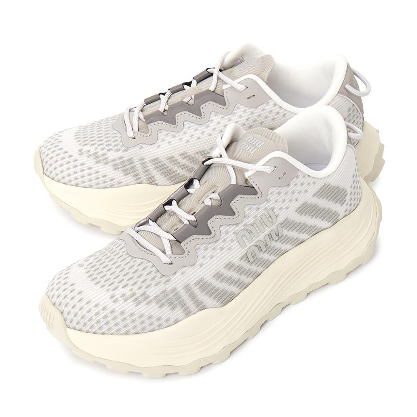 Miu Miu Women’s Low-Top Sneakers White Leather