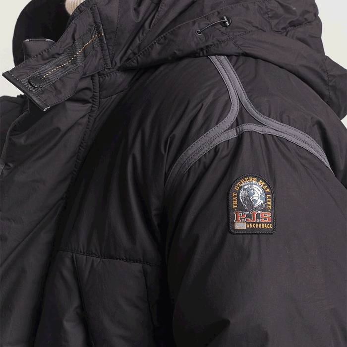 Parajumpers Blackburn Hooded Down Jacket Men Black PMJKNA01 053