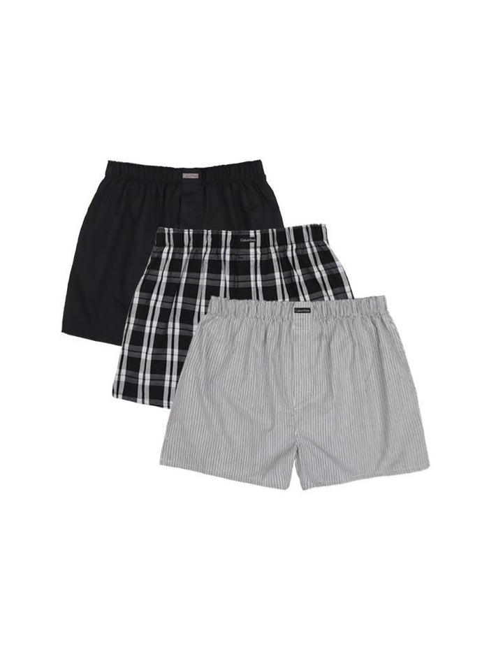 Calvin Klein Men’s Cotton Trunk Underwear 3-Pack with Gift Bag NB4006