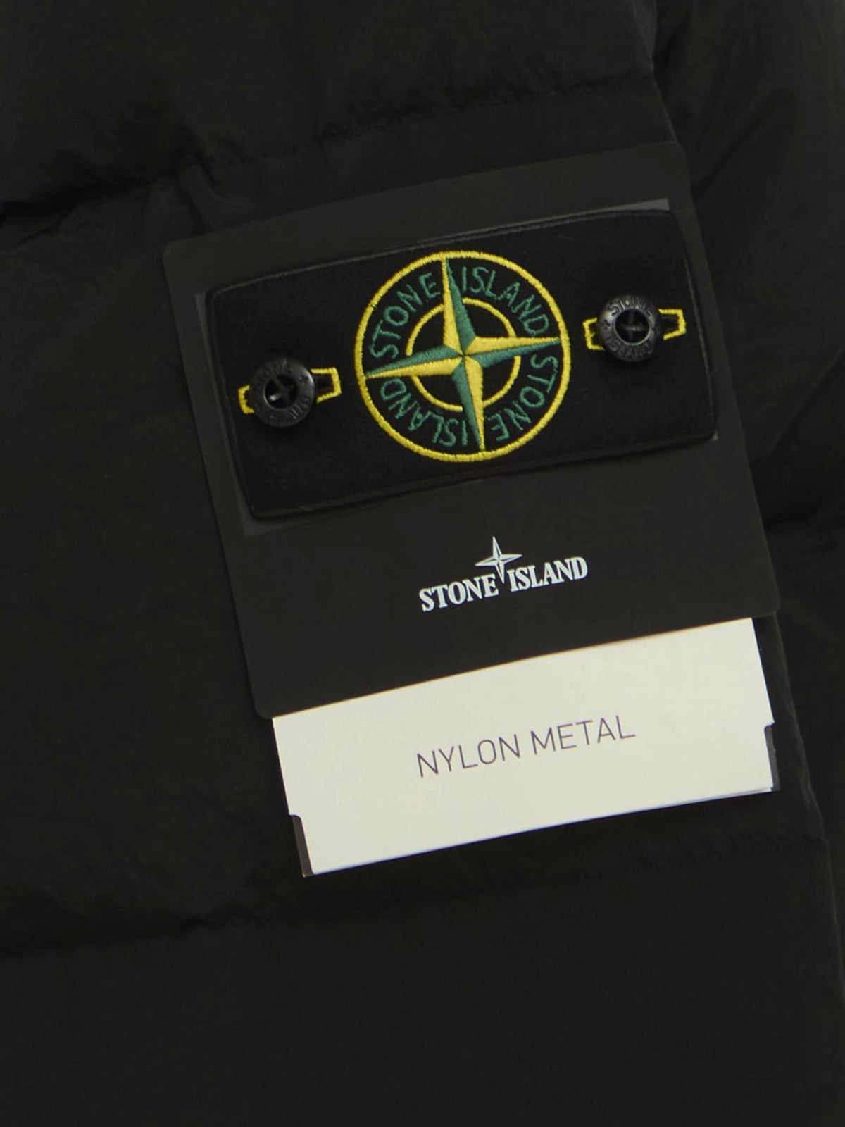 STONE ISLAND Black Nylon Down Puffer Jacket for Men